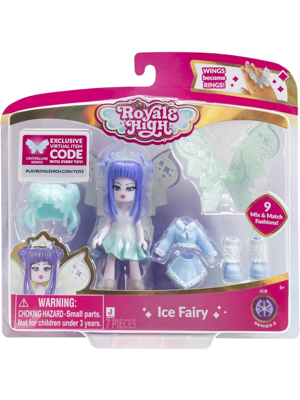 Royale High 3" Ice Fairy Fashion Doll with 9 Accessories & Virtual Item Code NEW